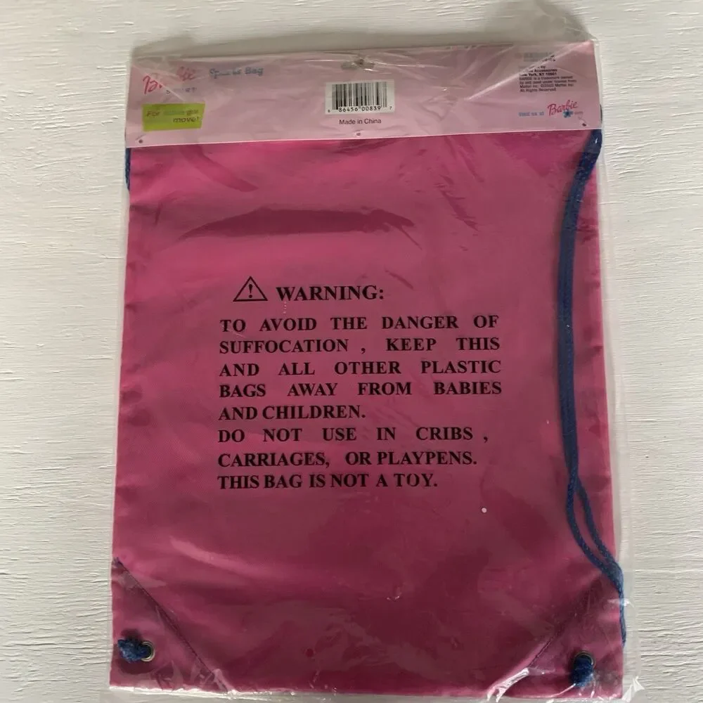 Rare NWT Barbie Sport Bag 90's Barbie Mattel Bag Pink With Heart
